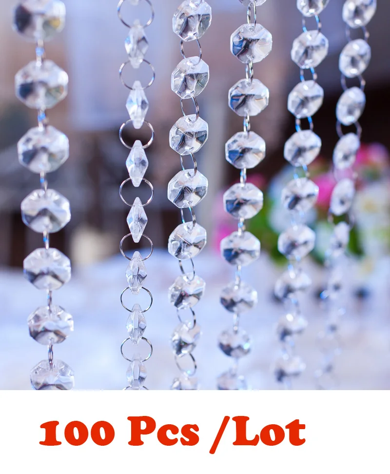 100M/Lot, 14MM Acrylic Octagonal Crystal Garlands / Strands, Clear Color, beaded curtain,Wedding & Party Decor
100M/Lot, 14MM Acrylic Octagonal Crystal Garlands / Strands, Clear Color, beaded curtain,Wedding & Party Decor