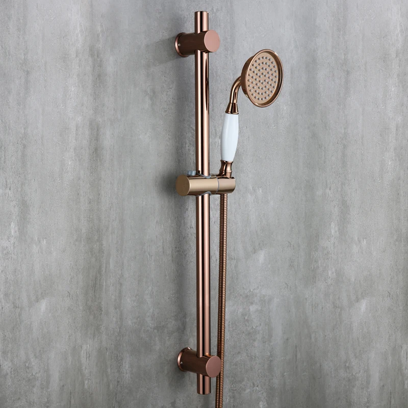 Luxury Rose Gold strong round brass Handhand Shower Head set with Adjustable stainless steel Slide Bar shower head holder-C
Luxury Rose Gold strong round brass Handhand Shower Head set with Adjustable stainless steel Slide Bar shower head holder-C