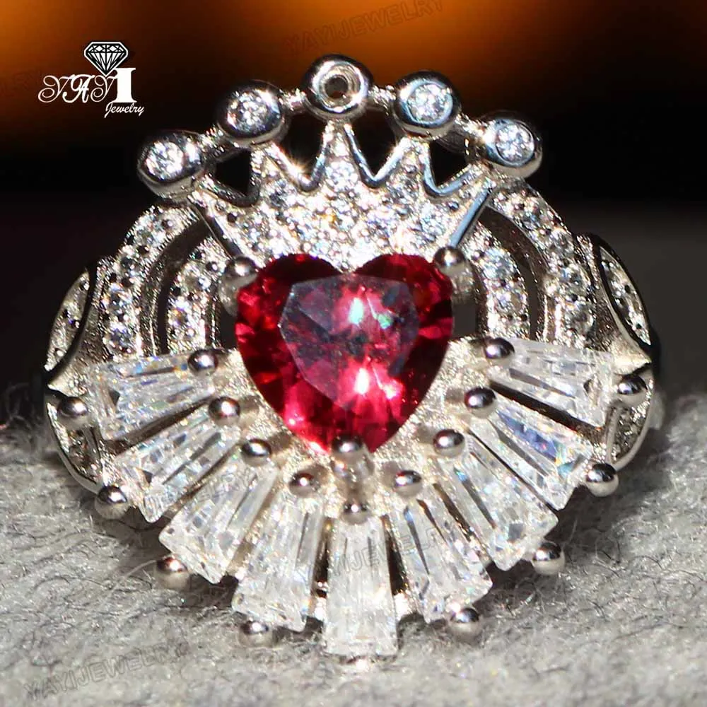 YaYI Jewelry Princess Cut 8.7 CT Red Zircon Silver Color Engagement Rings wedding Heart Rings Girls Party ring Gifts 879
YaYI Jewelry Princess Cut 8.7 CT Red Zircon Silver Color Engagement Rings wedding Heart Rings Girls Party ring Gifts 879
