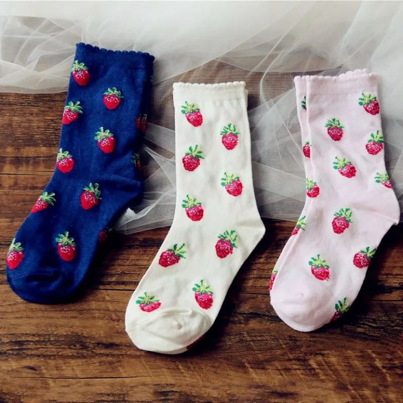 Jeseca Cute Strawberry Pattern Women Socks Cotton Soft Kawaii Breathable Sock Girls Japanese Harajuku Anti-friction Sox Lovely
Jeseca Cute Strawberry Pattern Women Socks Cotton Soft Kawaii Breathable Sock Girls Japanese Harajuku Anti-friction Sox Lovely