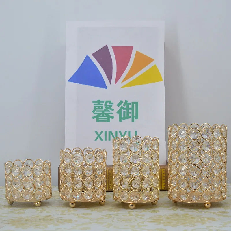 wedding decoration items candlestick crystal sign in brush pot European metal candlestick furnishing articles
wedding decoration items candlestick crystal sign in brush pot European metal candlestick furnishing articles