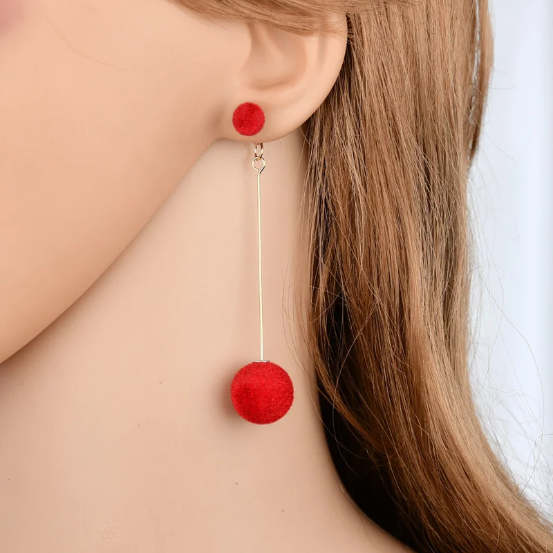 Geometric Red Black Hairball Dangle Earrings for Women Fashion Personality Jewelry Circle Long Tassel Earrings Gift for Female
Geometric Red Black Hairball Dangle Earrings for Women Fashion Personality Jewelry Circle Long Tassel Earrings Gift for Female