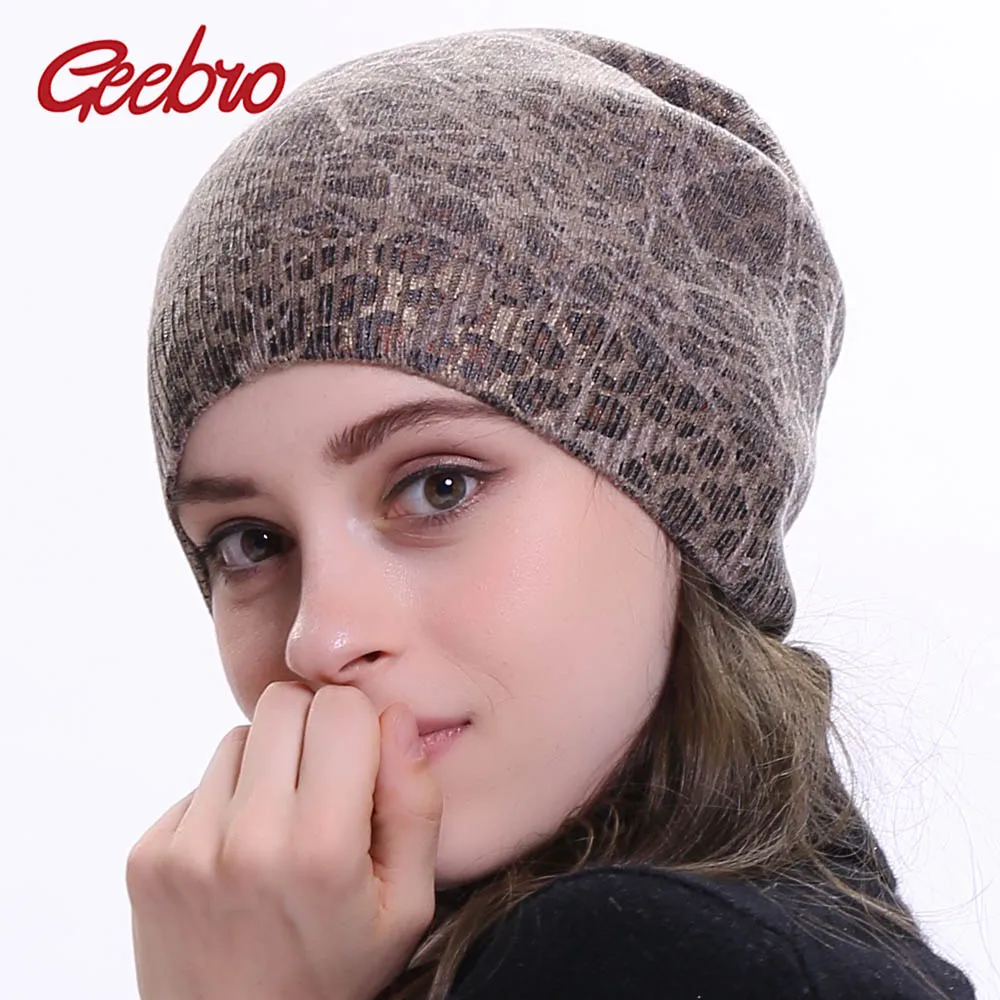 Geebro Women's Leopard Knit Cashmere Beanie Hat Winter Single Layer Casual Slouchy Beanies for Women Single Fabric Skullies Cap
Geebro Women's Leopard Knit Cashmere Beanie Hat Winter Single Layer Casual Slouchy Beanies for Women Single Fabric Skullies Cap