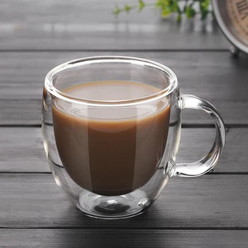 New 200ml Double Wall Glass Coffee Tea Cup Heat-resistant Double Layer Glass +Handle
New 200ml Double Wall Glass Coffee Tea Cup Heat-resistant Double Layer Glass +Handle