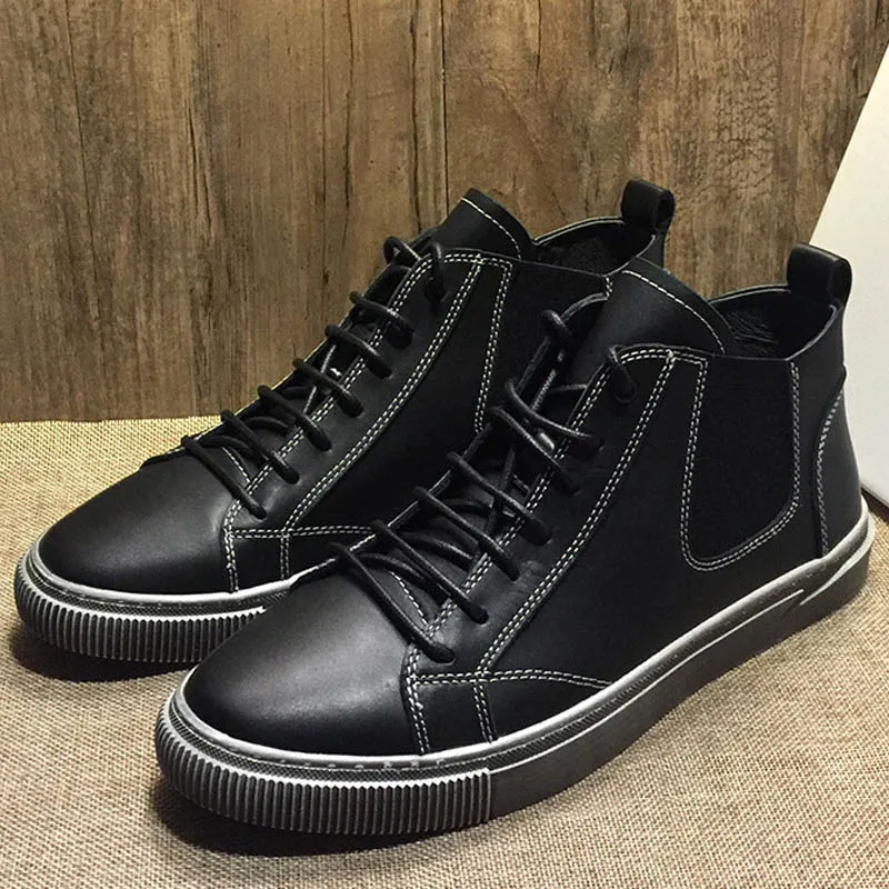 Spring2019 Genuine Leather Black Men Skateboarding Shoes Casual Fashion Men's Sneakers Athletic Walking Sport Shoes Man Brand
Spring2019 Genuine Leather Black Men Skateboarding Shoes Casual Fashion Men's Sneakers Athletic Walking Sport Shoes Man Brand