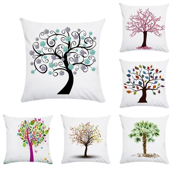 45 * 45cm Color Dream Tree Pattern Pillowcase for Household Decoration Super Soft Square Sofa Cushion 
45 * 45cm Color Dream Tree Pattern Pillowcase for Household Decoration Super Soft Square Sofa Cushion