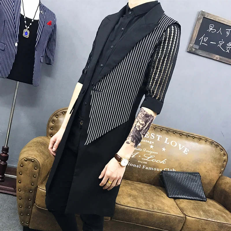 M~5XL New 2019 Men's Clothing plus size Korean fashion tide men in the long nightclub hair stylist vest costumes
M~5XL New 2019 Men's Clothing plus size Korean fashion tide men in the long nightclub hair stylist vest costumes