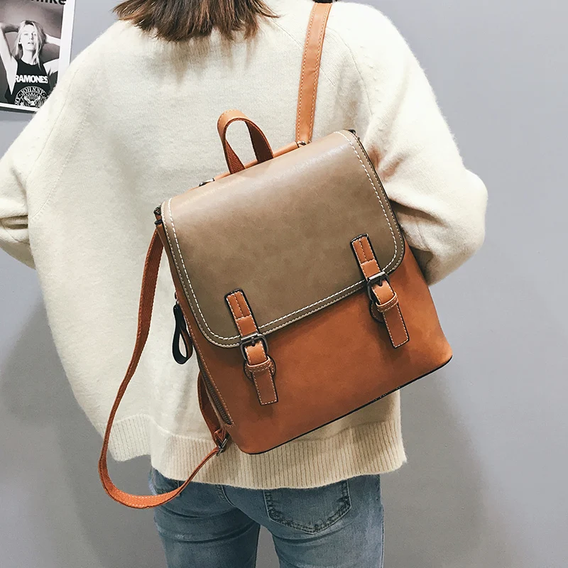 2019 Retro Hasp Backpack Bags Vintage PU Leather Double Shoulder Packs Women School Bag Backpack for Teenagers Girls Backpacks
2019 Retro Hasp Backpack Bags Vintage PU Leather Double Shoulder Packs Women School Bag Backpack for Teenagers Girls Backpacks