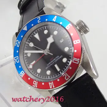 41mm Sterile Black Dial Sapphire Glass GMT Red & Blue Rotating Bezel Luminous Calendar Steel Case Automatic Movement men's Watch
41mm Sterile Black Dial Sapphire Glass GMT Red & Blue Rotating Bezel Luminous Calendar Steel Case Automatic Movement men's Watch