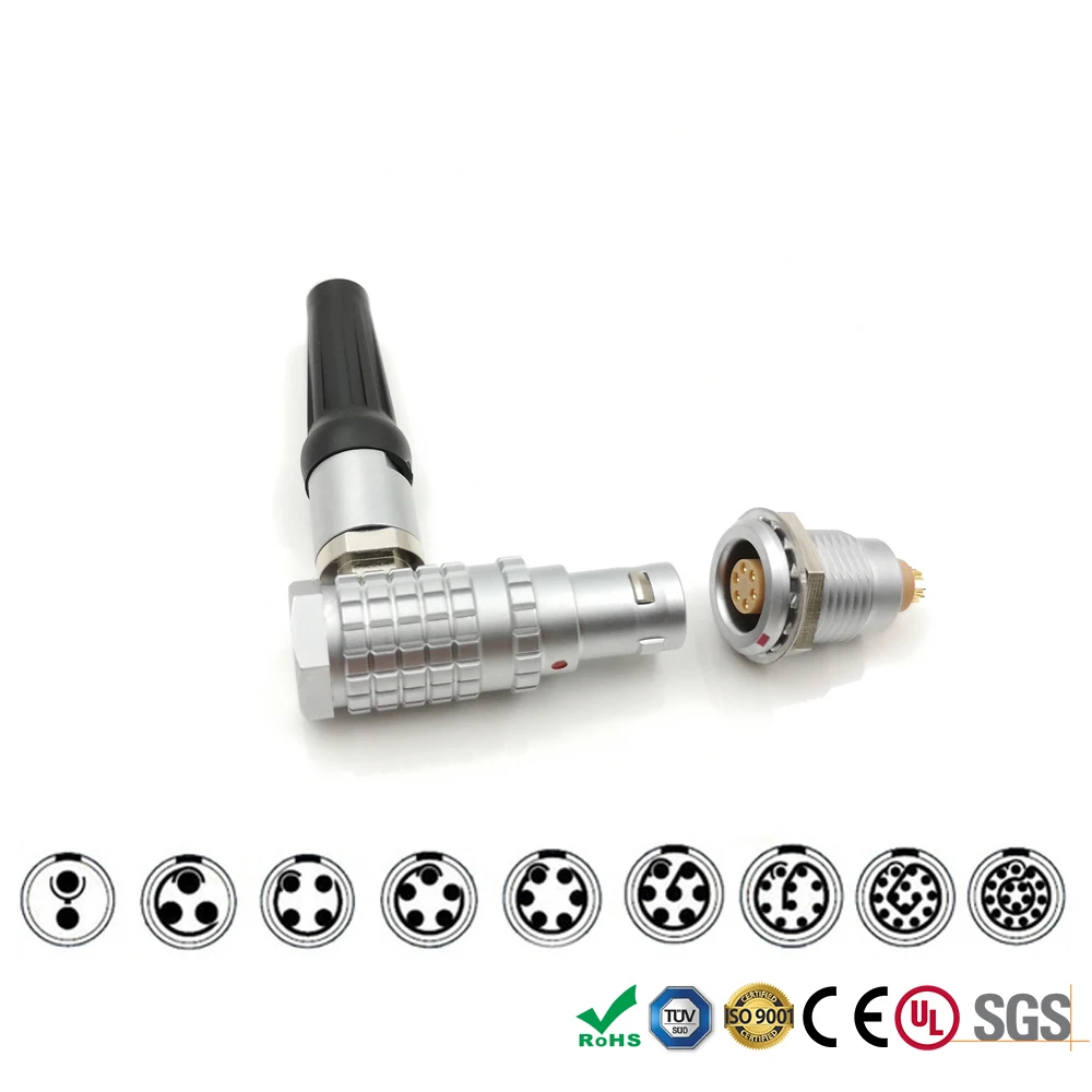 LEMO FHG EGG 1B 2 3 4 5 6 7 8 10 14 16 Pin Right Angle Male Plug and Female Socket Connector
LEMO FHG EGG 1B 2 3 4 5 6 7 8 10 14 16 Pin Right Angle Male Plug and Female Socket Connector