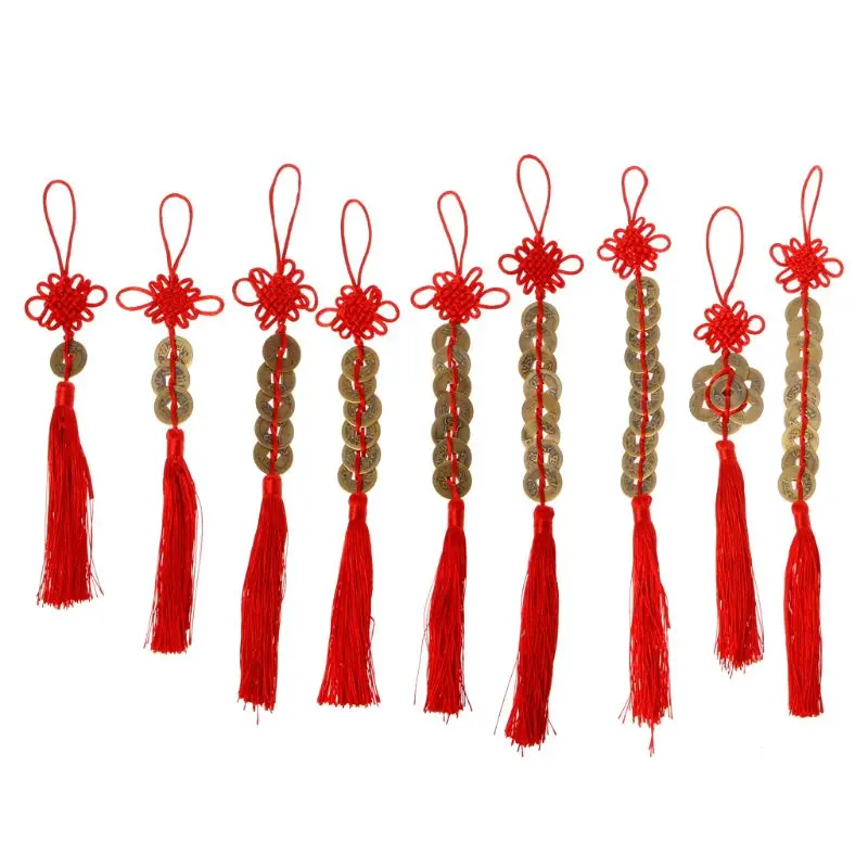Chinese Feng Shui Coins Red Knot Pendants for Wealth Success Car Home Decor Fashion Jewelry Charms
Chinese Feng Shui Coins Red Knot Pendants for Wealth Success Car Home Decor Fashion Jewelry Charms