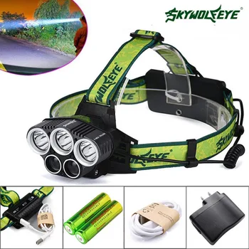 SKYWOLFEYE 8000LM T6 5X LED Headlamp USB Rechargeable Headlight 18650 Battery Hunting Hiking Lamp +USB Cable Charger US Plug PJW
SKYWOLFEYE 8000LM T6 5X LED Headlamp USB Rechargeable Headlight 18650 Battery Hunting Hiking Lamp +USB Cable Charger US Plug PJW