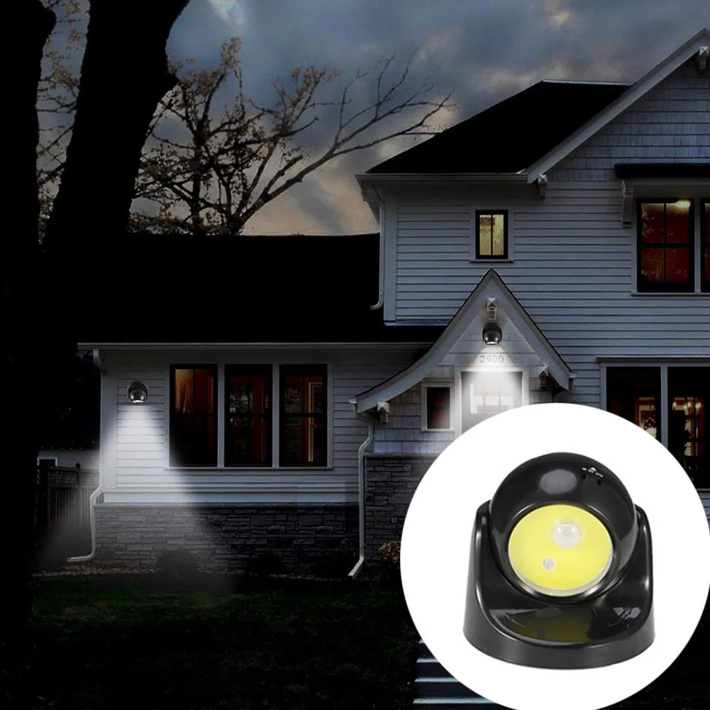 PIR Motion Sensor COB LED Night Light Cordless Battery Operated Outdoor Sensor Switch Wall Lamp 360 Degree Rotating Night Lamp
PIR Motion Sensor COB LED Night Light Cordless Battery Operated Outdoor Sensor Switch Wall Lamp 360 Degree Rotating Night Lamp
