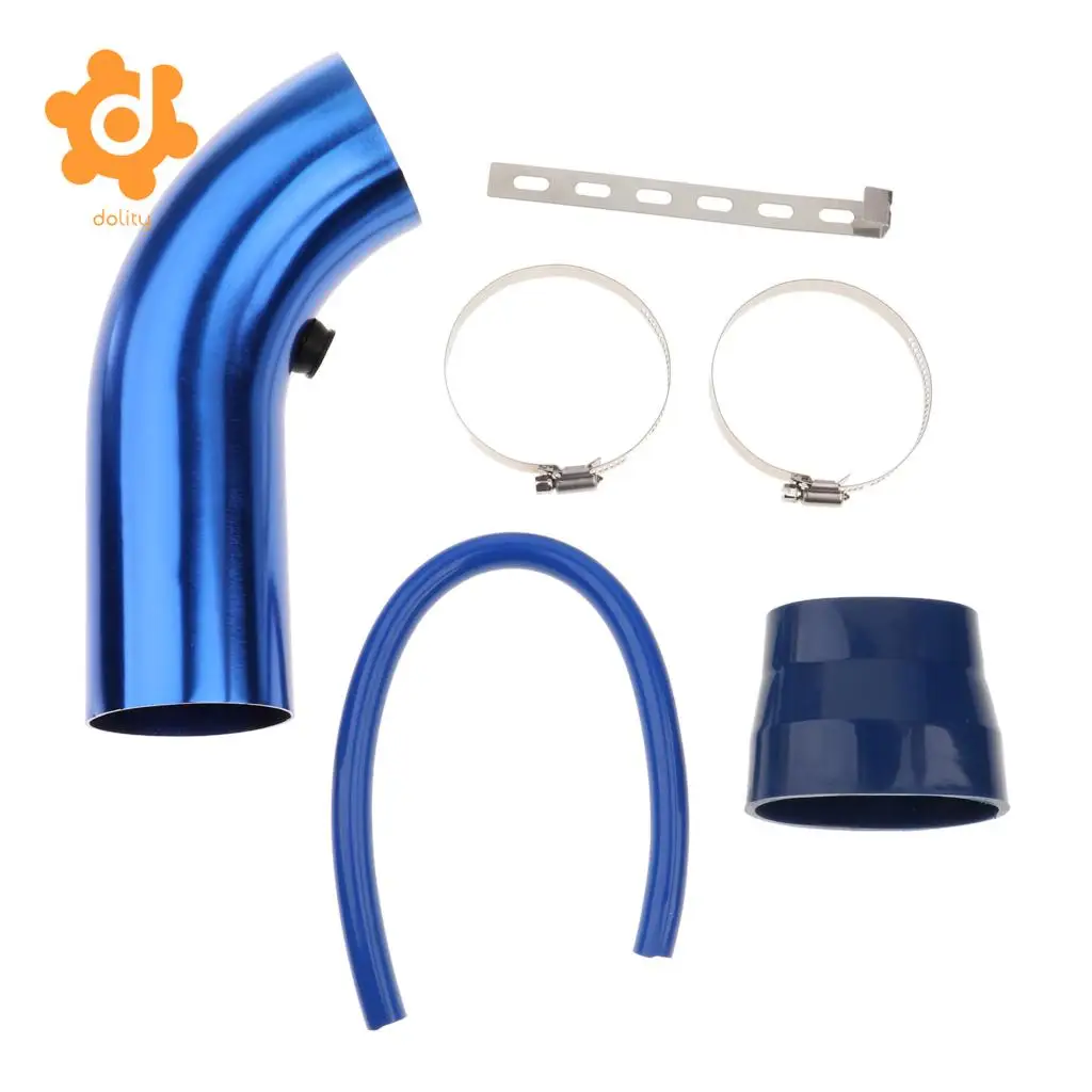 7.5cm/2.95'' Car Cold Air Intake Pipe Induction Kit Hose Tube System Red/Blue/Sliver