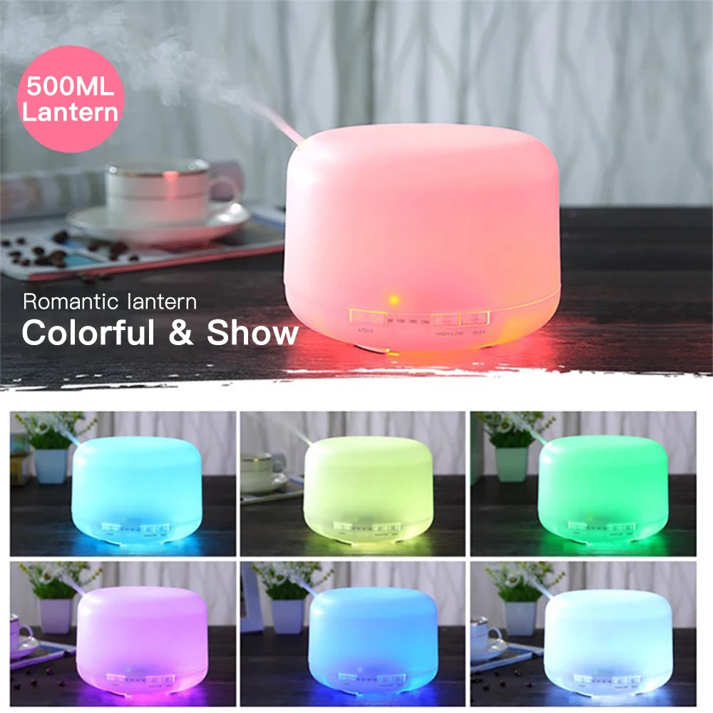 500ml Timing Switch Ultrasonic Air Aroma Humidifier With 7 Color LED Lights Electric Aromatherapy Essential Oil Aroma Diffuser
500ml Timing Switch Ultrasonic Air Aroma Humidifier With 7 Color LED Lights Electric Aromatherapy Essential Oil Aroma Diffuser