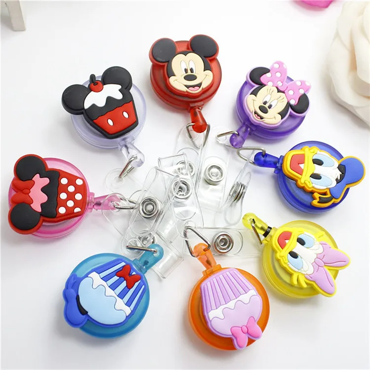 cute Mickey Minnie Retractable Badge Reel High quality silicone Cartoon Student Nurse ID Name Card Badge Holder Office Supplies
cute Mickey Minnie Retractable Badge Reel High quality silicone Cartoon Student Nurse ID Name Card Badge Holder Office Supplies