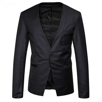 New Fashion Men's Party T-shirt Black Button Casual Small Suit Jacket Solid Color Casual Men's Suit
New Fashion Men's Party T-shirt Black Button Casual Small Suit Jacket Solid Color Casual Men's Suit