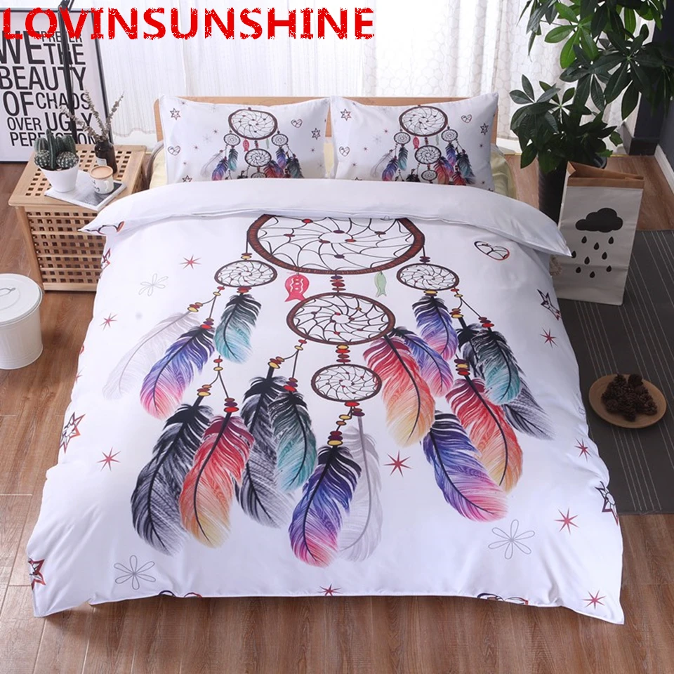 White Dreamcatcher Bedding Set comforter bedding sets king Bohemian Print Bedclothes King Colorful Feathers Duvet Cover
White Dreamcatcher Bedding Set comforter bedding sets king Bohemian Print Bedclothes King Colorful Feathers Duvet Cover