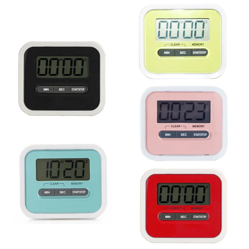 Five Colors Magnetic LCD Digital Kitchen Countdown Timer Alarm Kitchen Timer Practical Cooking Count Up Timer Loud Alarm Clock
Five Colors Magnetic LCD Digital Kitchen Countdown Timer Alarm Kitchen Timer Practical Cooking Count Up Timer Loud Alarm Clock
