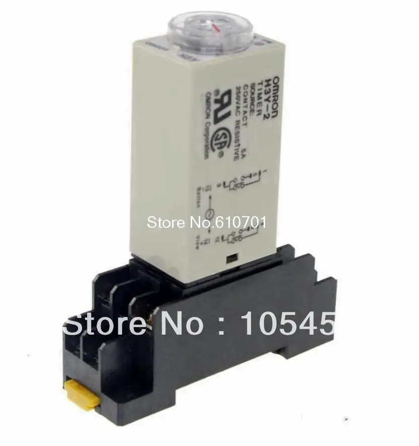 1pcs 12VDC/24VDC/24VAC/110VAC/220VAC H3Y-2 Power On Time Delay Relay 10 MINUTE DPDT 8 Pins & Socket 5A
1pcs 12VDC/24VDC/24VAC/110VAC/220VAC H3Y-2 Power On Time Delay Relay 10 MINUTE DPDT 8 Pins & Socket 5A