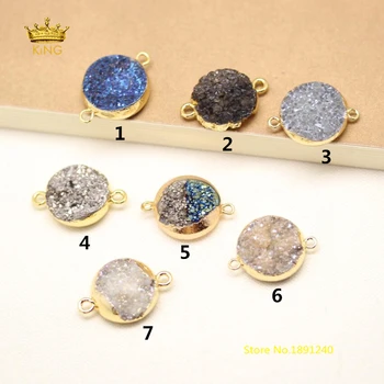 7 color,10pcs/lot Flat Round Druzy Quartz Charm Bracelet,16mm Titanium Drusy Crystal Coin Shape Connectors Making Necklace GH430
7 color,10pcs/lot Flat Round Druzy Quartz Charm Bracelet,16mm Titanium Drusy Crystal Coin Shape Connectors Making Necklace GH430