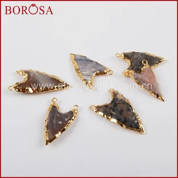 BOROSA 10PCS Arrowhead Gold Color Rough Natural Gem Stone Druzy Connector Double Bails Pendant for Necklace,Jewelry Making G1391
BOROSA 10PCS Arrowhead Gold Color Rough Natural Gem Stone Druzy Connector Double Bails Pendant for Necklace,Jewelry Making G1391