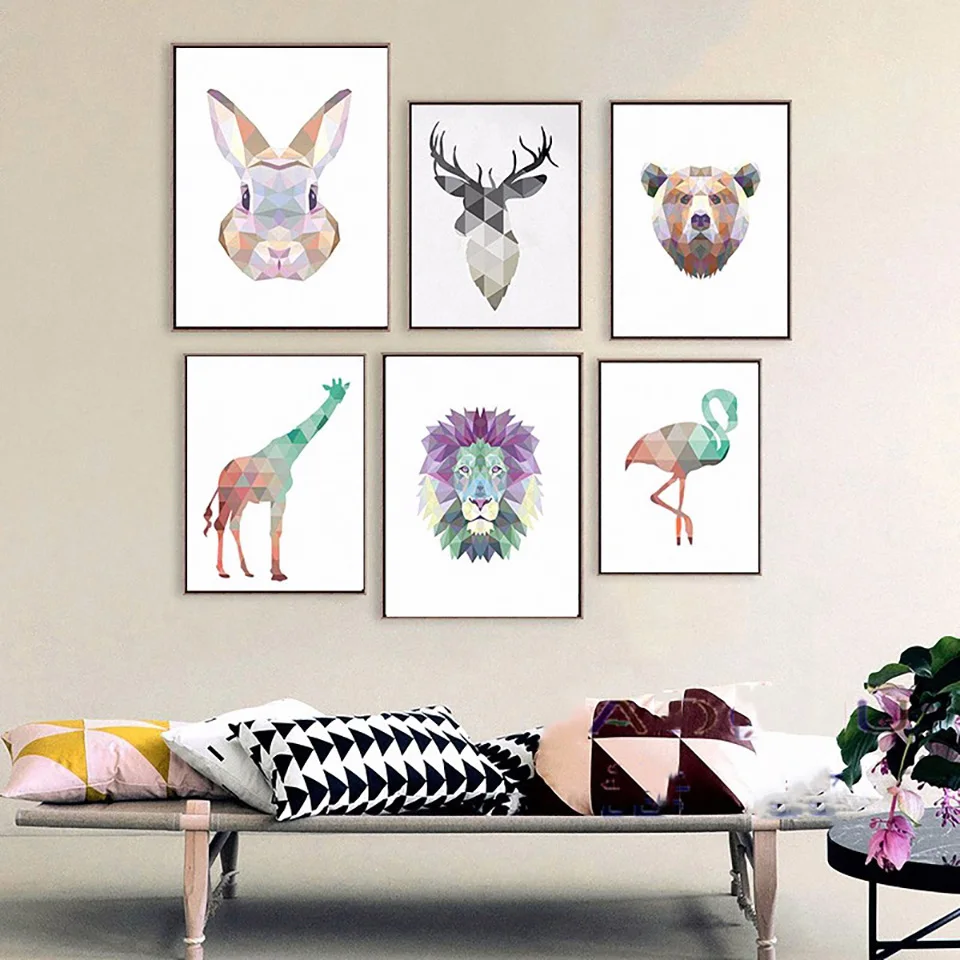 Poster Prints Animal Lion Rabbit Bear Dear Head Flamingo Painting Nordic Style Home Decor Canvas Wall Art Modular Pictures
Poster Prints Animal Lion Rabbit Bear Dear Head Flamingo Painting Nordic Style Home Decor Canvas Wall Art Modular Pictures