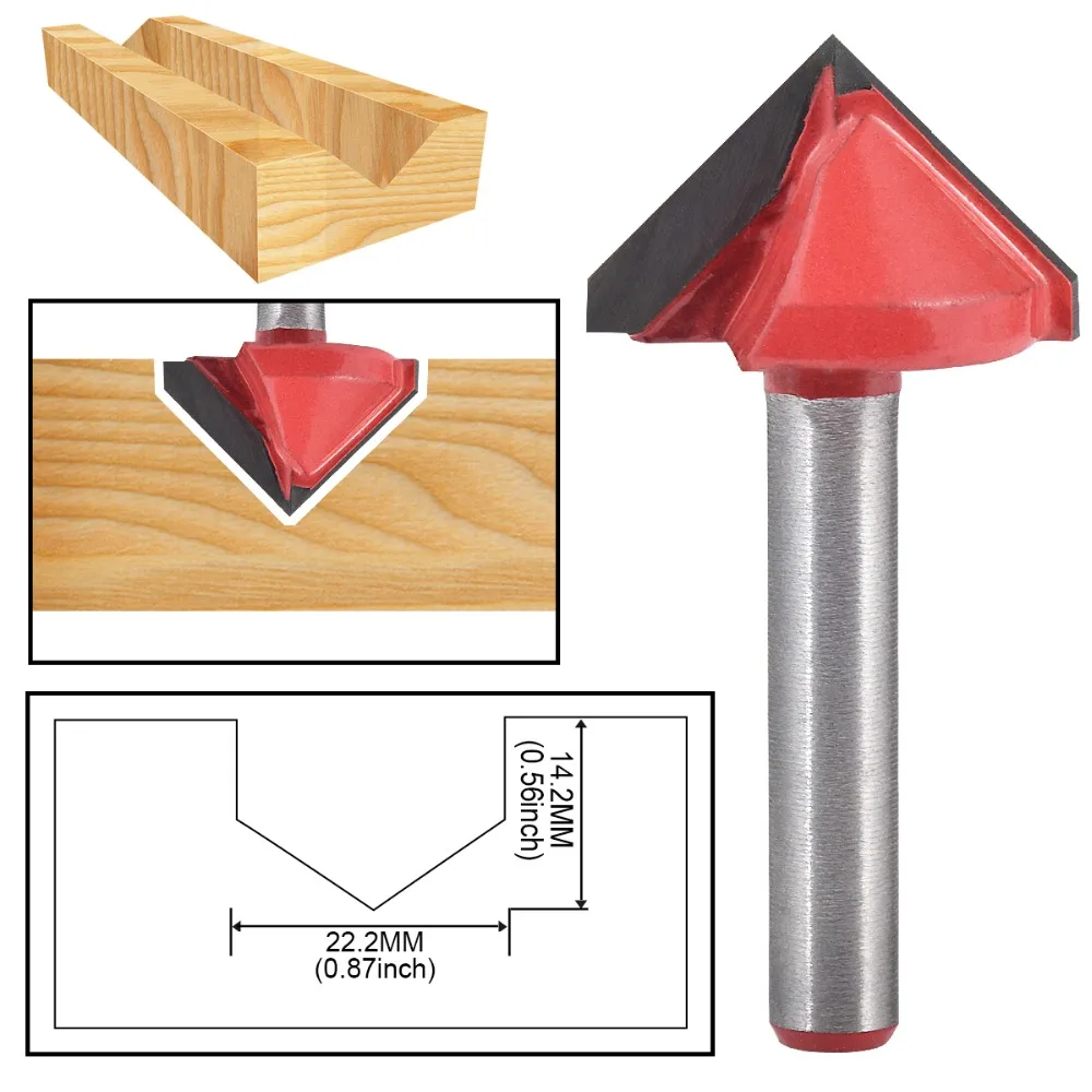 6mm Shank V Groove Router Bits Engraving Milling Cutter 60-90 Degree Knife Milling Cutter Carbide Router Bits For Wood
6mm Shank V Groove Router Bits Engraving Milling Cutter 60-90 Degree Knife Milling Cutter Carbide Router Bits For Wood