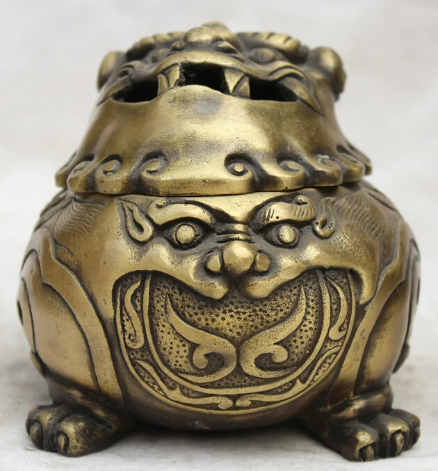 JP S61 5 "Chinese Copper Foo Fu Dog Guardion Lion Incense Burner Censer Dynasty Palace Discount 35%
JP S61 5 "Chinese Copper Foo Fu Dog Guardion Lion Incense Burner Censer Dynasty Palace Discount 35%