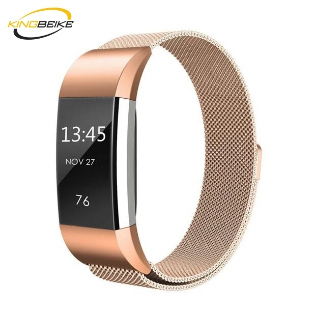 KINGBEIKE 4 цвета миланские Ремешки для наручных часов FitBit Charge 2 магнитный ремешок из