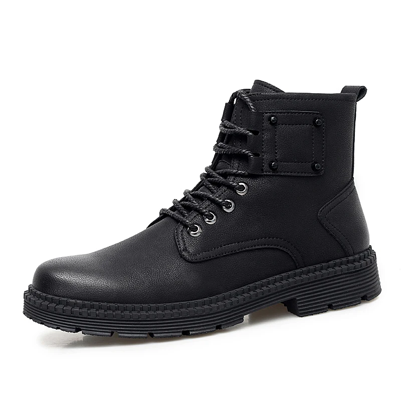 new arrival men's leisure black soft leather winter cotton shoes outdoors warm plush tooling ankle snow boots sapatos man hombre
new arrival men's leisure black soft leather winter cotton shoes outdoors warm plush tooling ankle snow boots sapatos man hombre