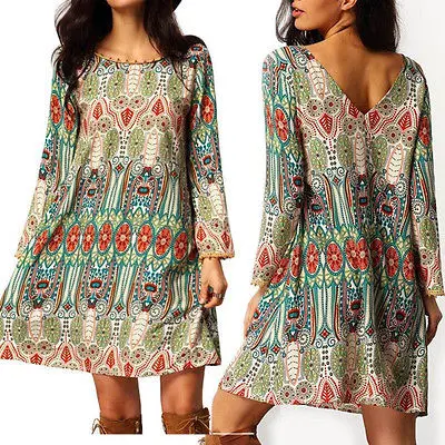 2016 Fashion Women Clothes Dresses Summer Boho Long Sleeve Party Casual Clothing Beach Short Mini Dress Plus Big Size
2016 Fashion Women Clothes Dresses Summer Boho Long Sleeve Party Casual Clothing Beach Short Mini Dress Plus Big Size