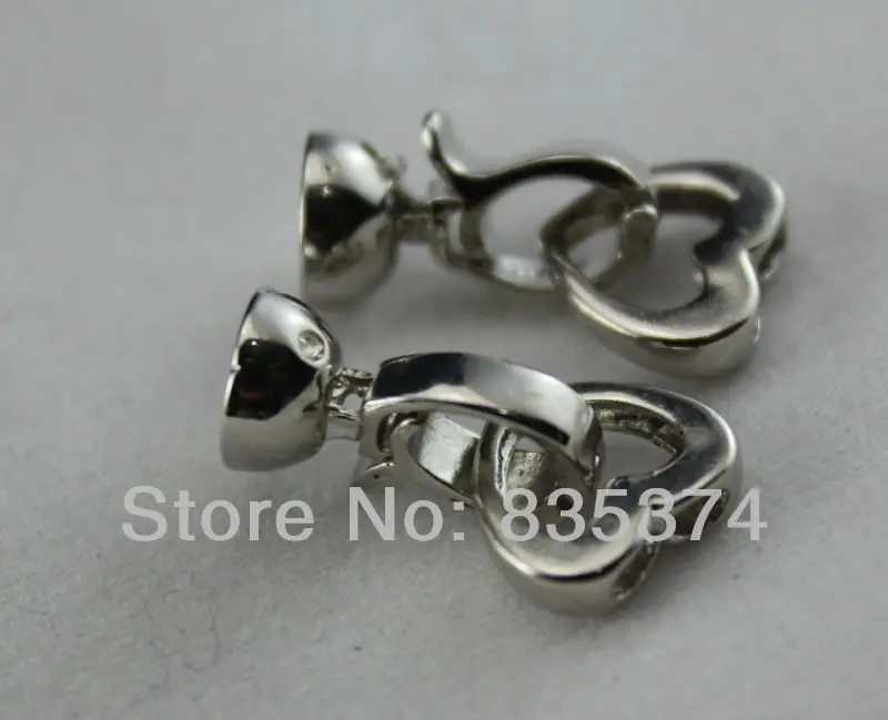 Free Shipping!50pcs Imitation Rhodium Plated heart-shaped Clasps Jewelry Findings
Free Shipping!50pcs Imitation Rhodium Plated heart-shaped Clasps Jewelry Findings