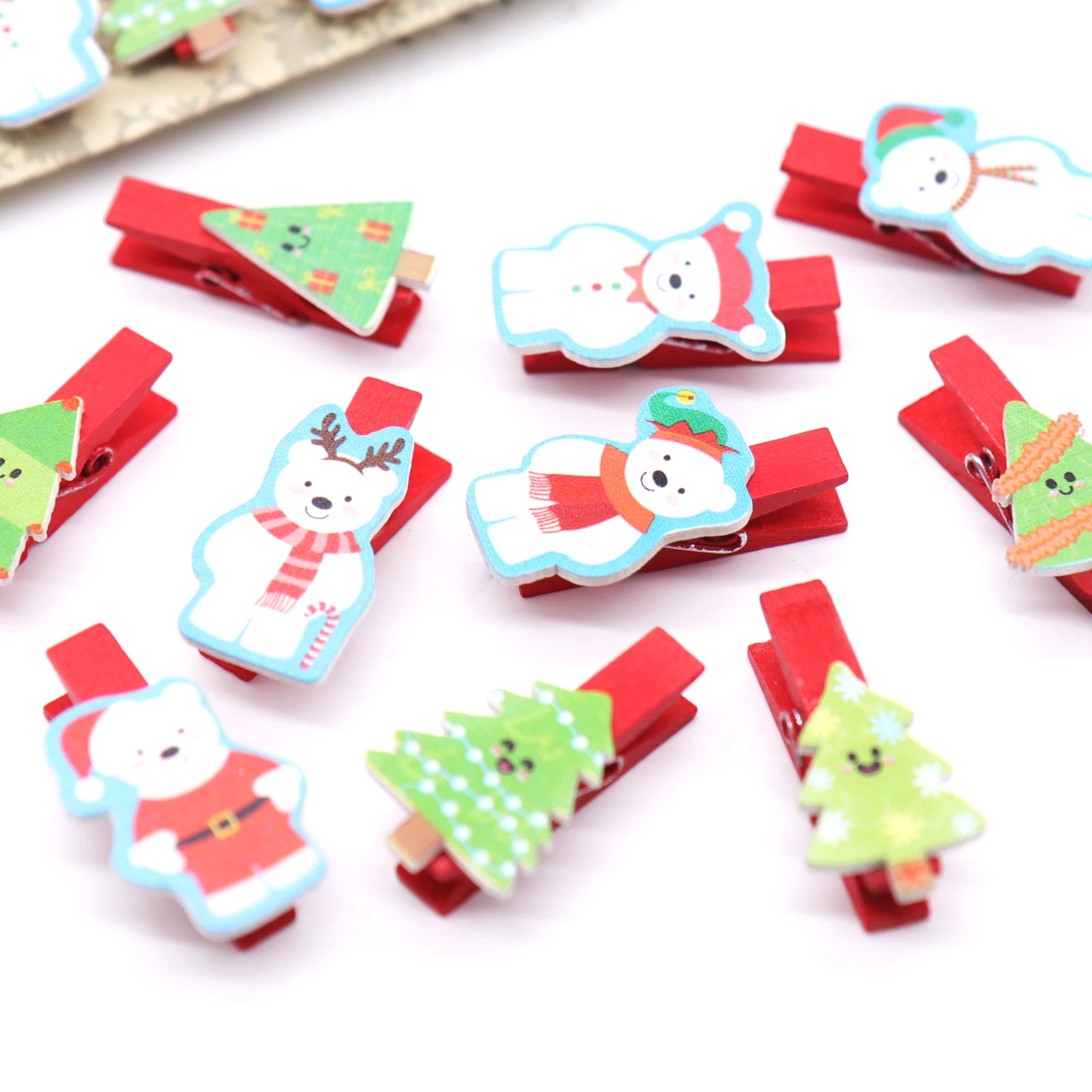 10PCS Christmas tree,Santa Claus wood clips Festival party DIY decoration photo clips snack clips new year decorations supplies
10PCS Christmas tree,Santa Claus wood clips Festival party DIY decoration photo clips snack clips new year decorations supplies