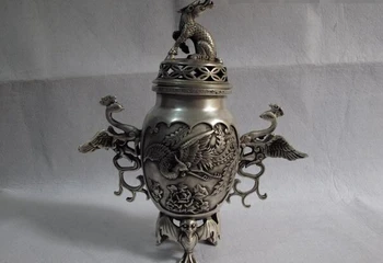 song voge gem S0751 Tibet buddhism bronze silver-gilt kylin rosefinch phenix censer incense burner
song voge gem S0751 Tibet buddhism bronze silver-gilt kylin rosefinch phenix censer incense burner