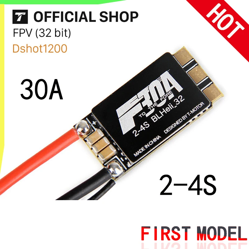 T-MOTOR Newest ESC F30A 2-4S 32Bit High Quality Speed Controller for RC FPV Plane
T-MOTOR Newest ESC F30A 2-4S 32Bit High Quality Speed Controller for RC FPV Plane