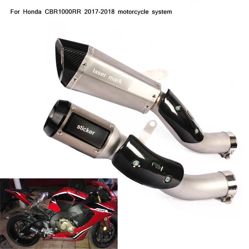 2017 2018 Silp on for Honda CBR1000RR Motorcycle Middle Connecting Pipe And Anti-scalding shell With Exhaust Muffler Pipe System
2017 2018 Silp on for Honda CBR1000RR Motorcycle Middle Connecting Pipe And Anti-scalding shell With Exhaust Muffler Pipe System