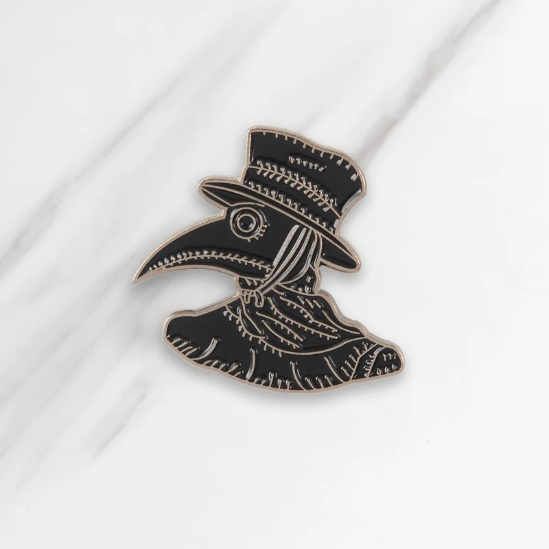 Plague Doctor's Mask Soft Enamel Brooches Bird-like beak mask Button Pin clothes Badge Punk Vintage Jewelry Gift for Friends
Plague Doctor's Mask Soft Enamel Brooches Bird-like beak mask Button Pin clothes Badge Punk Vintage Jewelry Gift for Friends