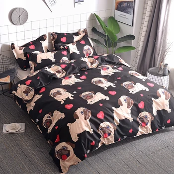 SS Cartoon Pug Bedding Set Bed Linen Duvet Cover Pillowcases Twin Full Queen King Size comforter bedding sets bedclothe dog40
SS Cartoon Pug Bedding Set Bed Linen Duvet Cover Pillowcases Twin Full Queen King Size comforter bedding sets bedclothe dog40
