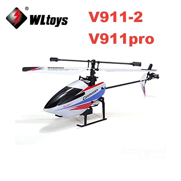 

WLtoys V911-V2 V911-2 4-Channel 2.4GHz Rechargeable RC Helicopter Remote Control Drone with Gyro RTF