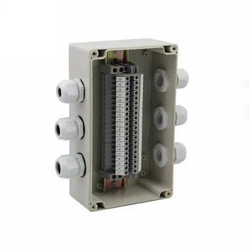 200*120*75mm waterproof plastic junction box three in out terminal power distribution box 
200*120*75mm waterproof plastic junction box three in out terminal power distribution box