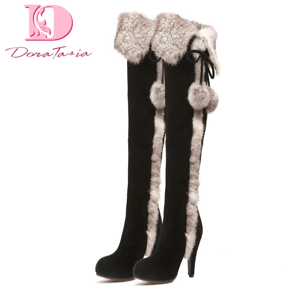 DoraTasia 2018 brand new best quality real fur cow suede leather winter shoes boots woman high heels party women's shoes boots
DoraTasia 2018 brand new best quality real fur cow suede leather winter shoes boots woman high heels party women's shoes boots