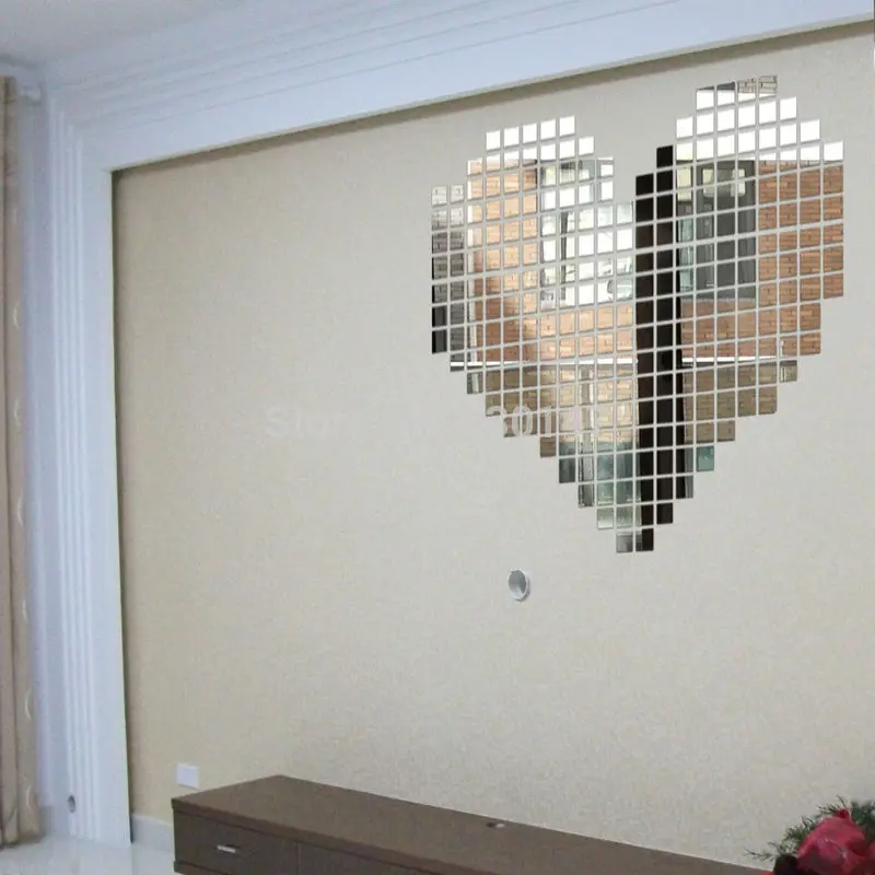 Hot Sale 300pcs/lot 2x2cm Mirror Wall Stickers Acrylic 3D DIY Mural Sticker Square Mosaic Kid's Room Living Room
Hot Sale 300pcs/lot 2x2cm Mirror Wall Stickers Acrylic 3D DIY Mural Sticker Square Mosaic Kid's Room Living Room