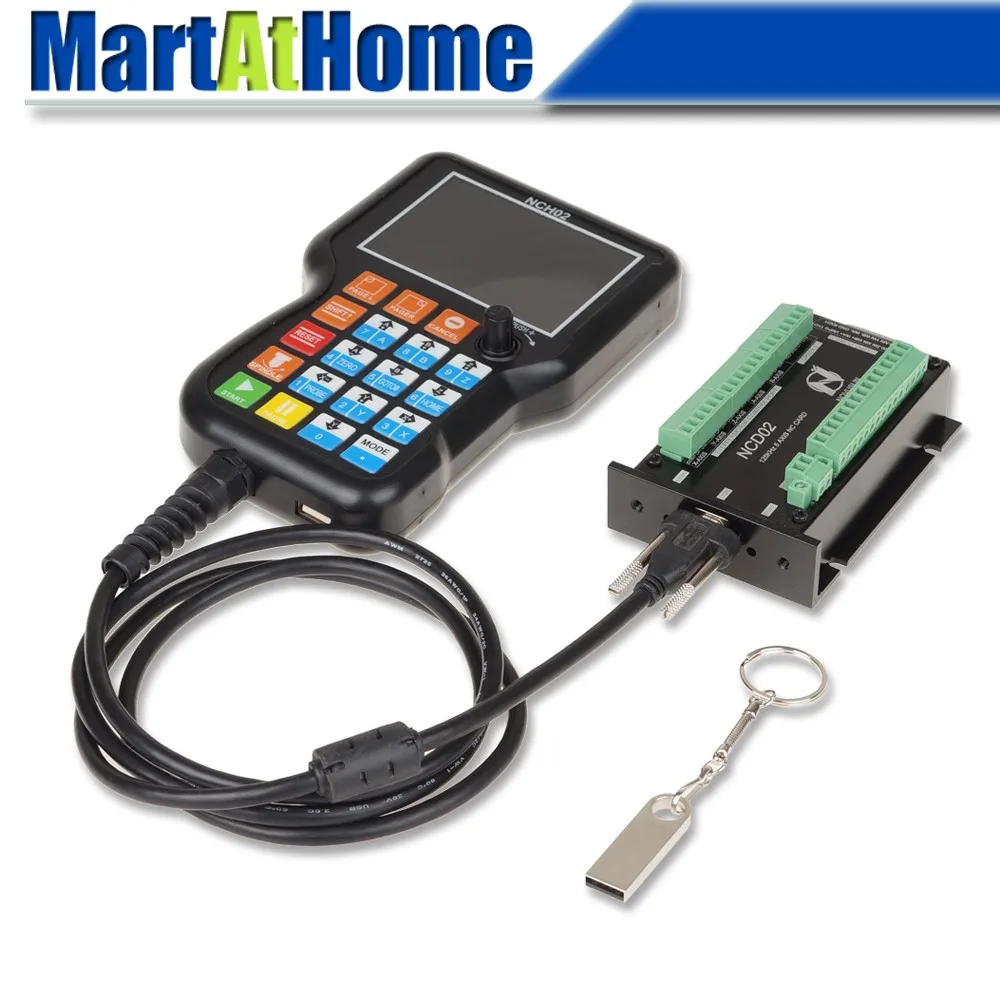 Argedo NCH02 NCD02 3/4/5 Axis DSP Manual CNC Controller Pendant Offline Motion Control System 125 KHz Pulse U-disk Read G-CODE
Argedo NCH02 NCD02 3/4/5 Axis DSP Manual CNC Controller Pendant Offline Motion Control System 125 KHz Pulse U-disk Read G-CODE