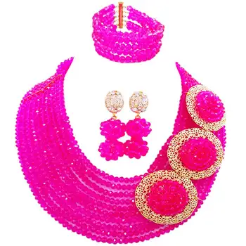 Marvelous Fuchsia Pink Crystal Beads Necklace Jewelry Sets for Anniversary 10C-C3PH-07
Marvelous Fuchsia Pink Crystal Beads Necklace Jewelry Sets for Anniversary 10C-C3PH-07