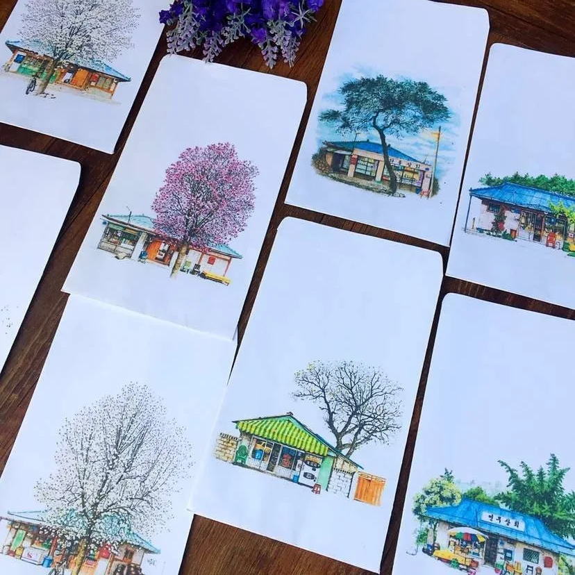 50 pieces/batch creative cartoon color envelopes for invitations 17.5*11cm postcard card cover paper stationery school supplies |