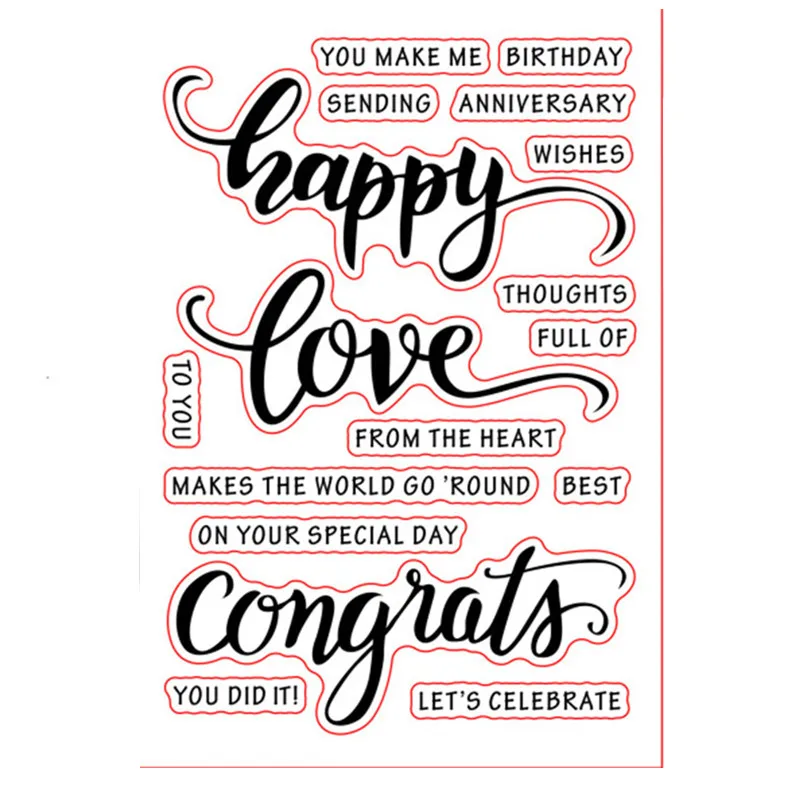 Happy Love Congrats English Sentiments Words Rubber Clear Stamp/Seal Scrapbook/Photo Album Decorative Card Making Clear Stamps
Happy Love Congrats English Sentiments Words Rubber Clear Stamp/Seal Scrapbook/Photo Album Decorative Card Making Clear Stamps