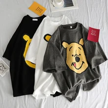 Ulzzang camisetas manga corta Streetwear kawaii dibujos animados imprimir Camiseta estilo coreano Tops Harajuku cerano 2019 casual mujeres(China)