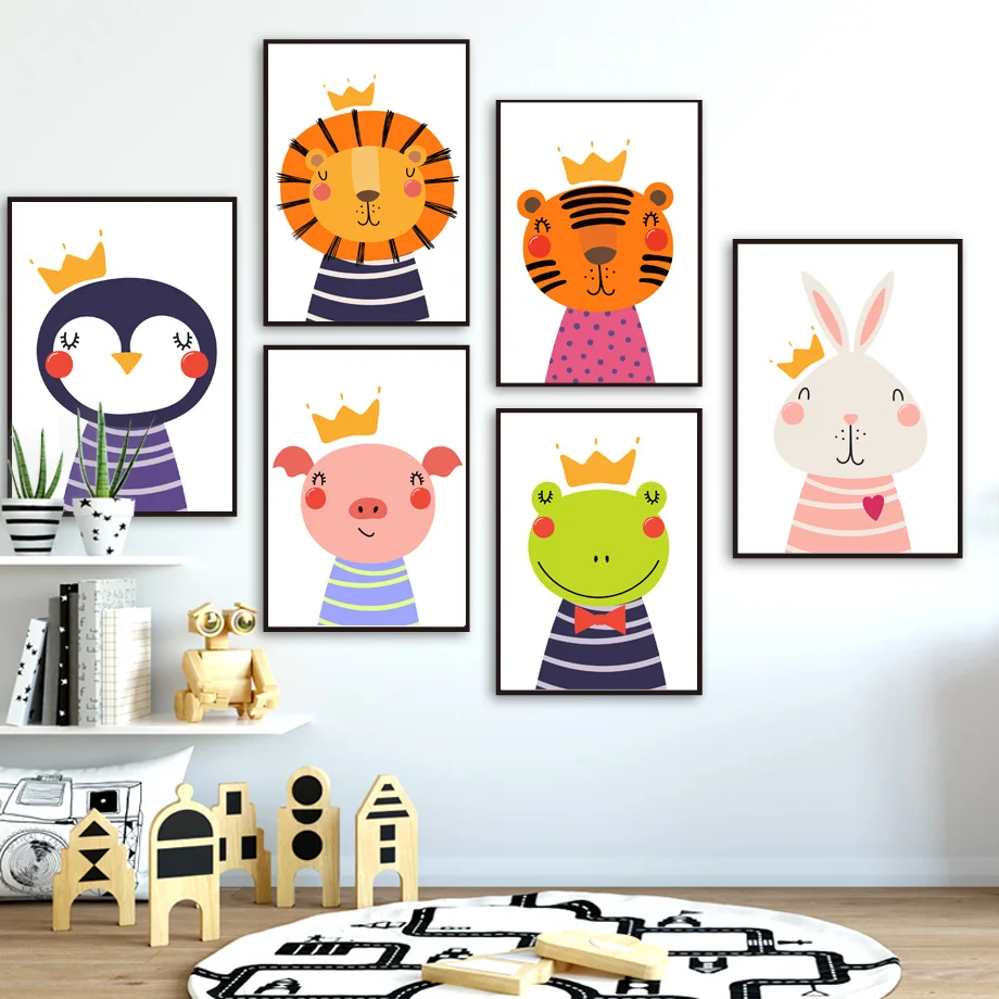 Lion Tiger Rabbit Frog Penguin Wall Art Canvas Painting Nordic Posters And Prints Nursery Animals Wall Pictures Kids Room Decor
Lion Tiger Rabbit Frog Penguin Wall Art Canvas Painting Nordic Posters And Prints Nursery Animals Wall Pictures Kids Room Decor
