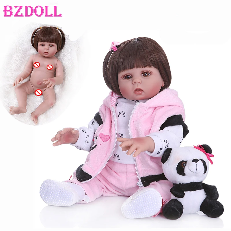 BZDOLL 48cm Bebe Doll Reborn Toddler Girl In Panda Dress Full Body Soft Silicone Realistic Baby Bath Toy Anatomically Correct
BZDOLL 48cm Bebe Doll Reborn Toddler Girl In Panda Dress Full Body Soft Silicone Realistic Baby Bath Toy Anatomically Correct